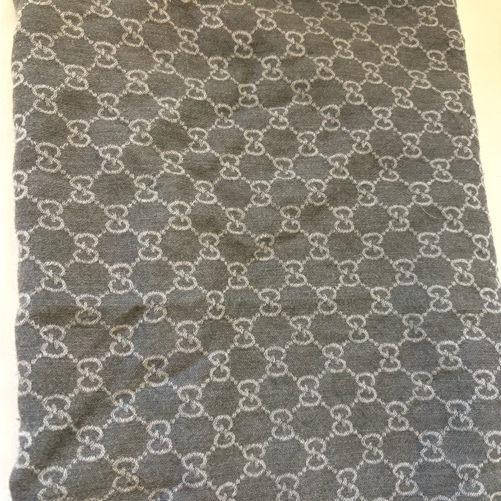Gucci Gray Monogram Scarf